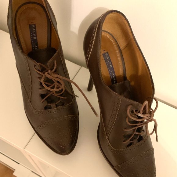 Ralph Lauren Brown Oxford Boots- size 8.5 - Picture 5 of 5